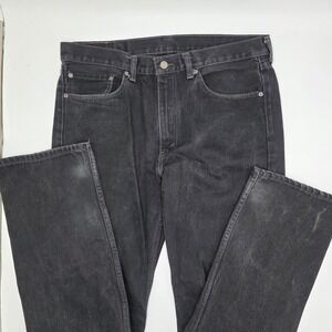 Levi Strauss Co 505 Mens Jeans Black W36 L34 Straight Fit Denim Pants
